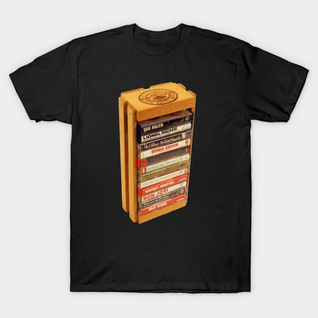 Napa Valley 80s Cassette Tapes: Version 1 T-Shirt by HustlerofCultures